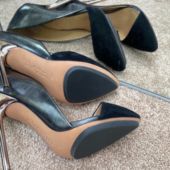 L.A.M.B. Black Stiletto D'Orsay High Heels Size 7 - Picture 7 of 8